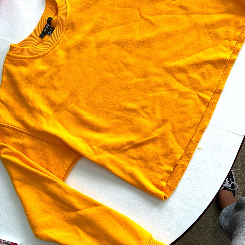 Mustard Crop Top Sweatshirt